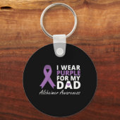 Porte-clés Porter Violet Pour Mon Père Ruban Famille Amour Gu (Recto)