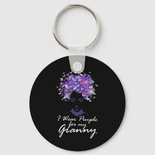 Porte-clés Porter Violet Pour Mon Soutien Granny Alzheimerhei