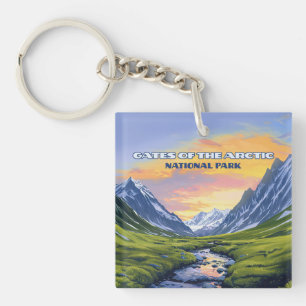 Porte-clés Portes du parc national de l'Arctique Vintage de l