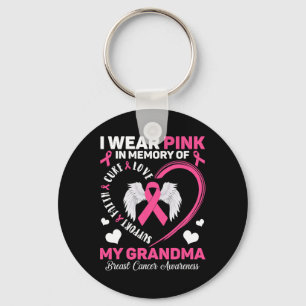 Porte-clés Portez du rose en mémoire de ma grand-mère, cancer