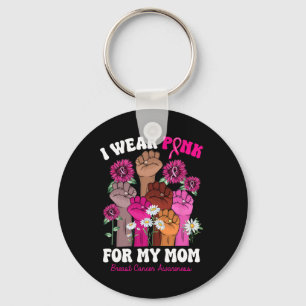 Porte-clés Portez Du Rose Pour Ma Mère Poing Main Cancer Du S