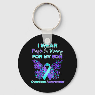Porte-clés Portez Le Violet En Mémoire Pour Mon Fils Adjudica