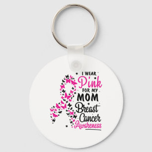Porte-clés Portez Rose Pour Ma Mère Sensibilisation au Cancer
