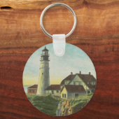Porte-clés Portland Head Light Aquarelle (Recto)