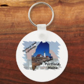Porte-clés Portland Head Lighthouse Maine Silhouette (Recto)
