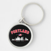 Porte-clés Portland Modern Skyline city (Devant)