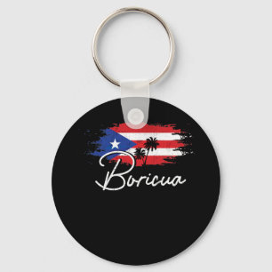 Porte-clés Porto Rico Boricua Portoricaine Flag Pride