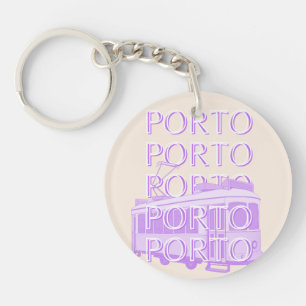 Porte-clés Porto Travel Art, Portugal, Pastel, Minimaliste