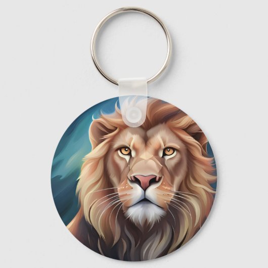 Porte-clés Portrait Art numérique Lion-56556 (Recto)