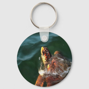Porte-clés Portrait artistique de la tortue luge