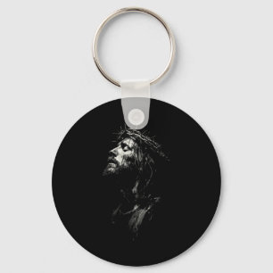 Porte-clés Portrait Artistique Minimaliste Jésus-Christ Chrét