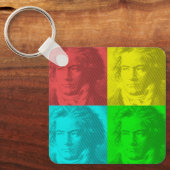 Porte-clés Portrait Beethoven En Carré (Recto)