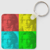 Porte-clés Portrait Beethoven En Carré (Dos)