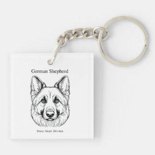 Porte-clés Portrait berger allemand