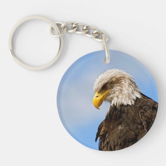 Porte-clés Portrait d'aigle américain dans la faune (Devant)