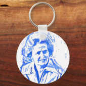Porte-clés Portrait d'art pop Margaret Thatcher (Recto)