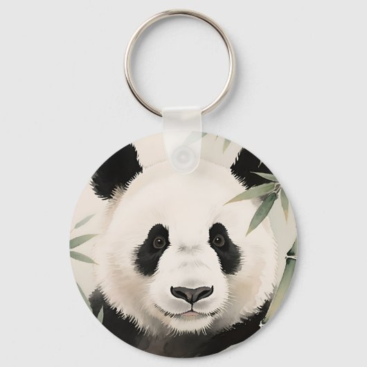 Porte-clés Portrait de bambou de Panda géant (Recto)