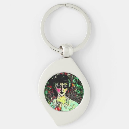 Porte-clés Portrait de Beauté Gothique (Devant)