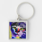 Porte-clés Portrait de chat (Devant)