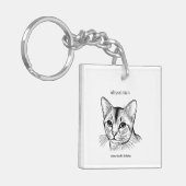 Porte-clés Portrait de chat abyssin (Devant gauche)