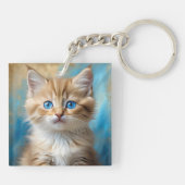 Porte-clés Portrait de chat adorable (Dos)