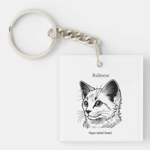 Porte-clés Portrait de chat balinais