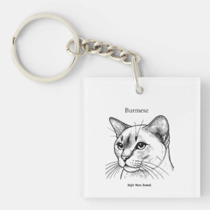 Porte-clés Portrait de chat birman