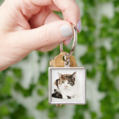 Porte-clés Portrait de chat de calicot (main)