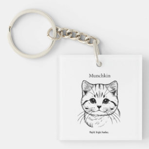 Porte-clés Portrait de chat Munchkin