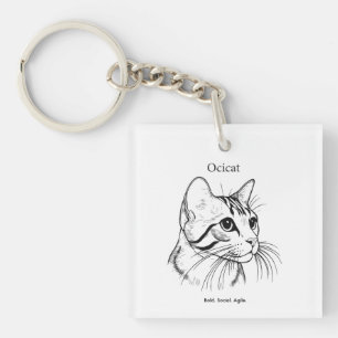 Porte-clés Portrait de chat Ocicat