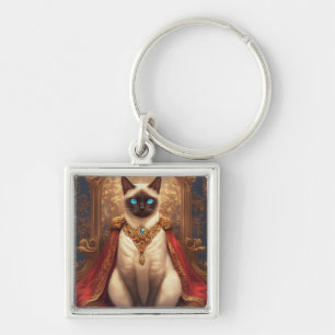 Porte-clés Portrait de chat siamois royal majestueux