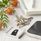 Porte-clés Portrait de chien de Labradoodle (Côté)