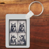 Porte-clés Portrait de chien Husky (Verso)