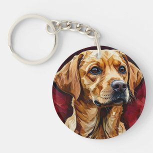 Porte-clés Portrait de chien labrador, Cadeau pour les amoure