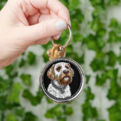Porte-clés Portrait de chien mignon (Main)