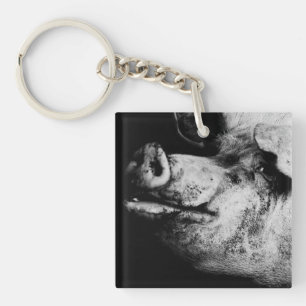 Porte-clés portrait de cochon