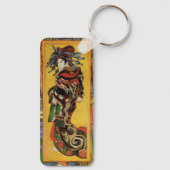 Porte-clés Portrait de courtisane japonaise Oiran par Van Gog (Verso)