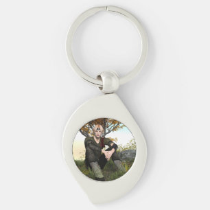 Porte-clés Portrait de fantaisie du prince de la forêt médiév
