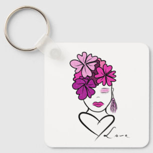 Porte-clés Portrait de femme