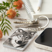 Porte-clés Portrait de loup (Devant droit)