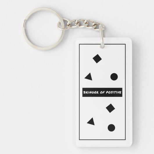 Porte-clés Portrait de motivation positive (Devant)