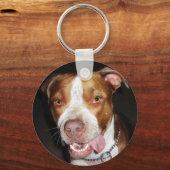 Porte-clés Portrait de Pitbull idiot (Recto)