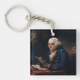 Porte-clés Portrait de pouce, Benjamin Franklin Père fondateu