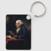 Porte-clés Portrait de pouce, Benjamin Franklin Père fondateu (Verso)