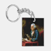 Porte-clés Portrait de pouce, Benjamin Franklin Père fondateu (Devant gauche)