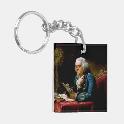 Porte-clés Portrait de pouce, Benjamin Franklin Père fondateu (Devant gauche)