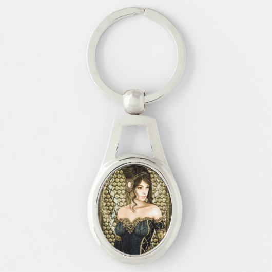 Porte-clés Portrait de Princesse de Conte de Fées Enchanté (Devant)