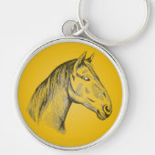 Porte-clés Portrait de tête de cheval (Devant)