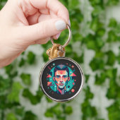 Porte-clés Portrait de visage géométrique (Main)