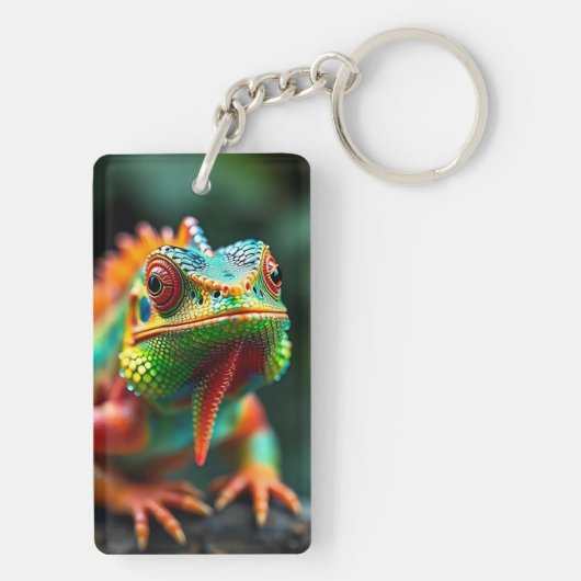 Porte-clés Portrait d'iguane (Dos)